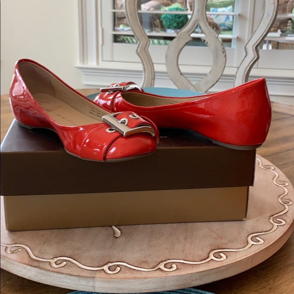 Franco Sarto “Jesse” Patent Coral Flats